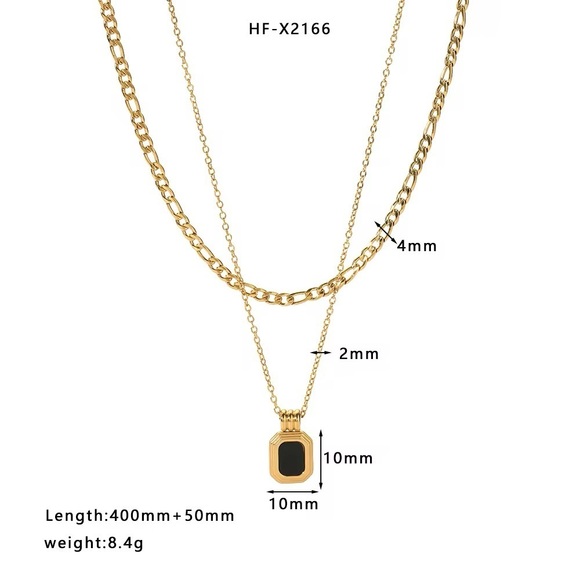 18K Gold Plated - Double Layer Necklace - Picture 6 of 7